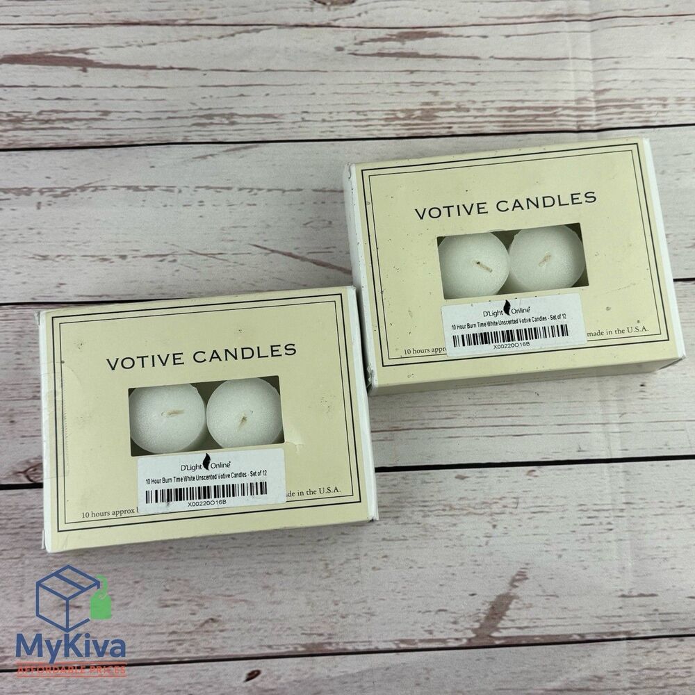 Votive Candles Biedermann & Sons Wax White Shelf Pull Candle 24 Pack
